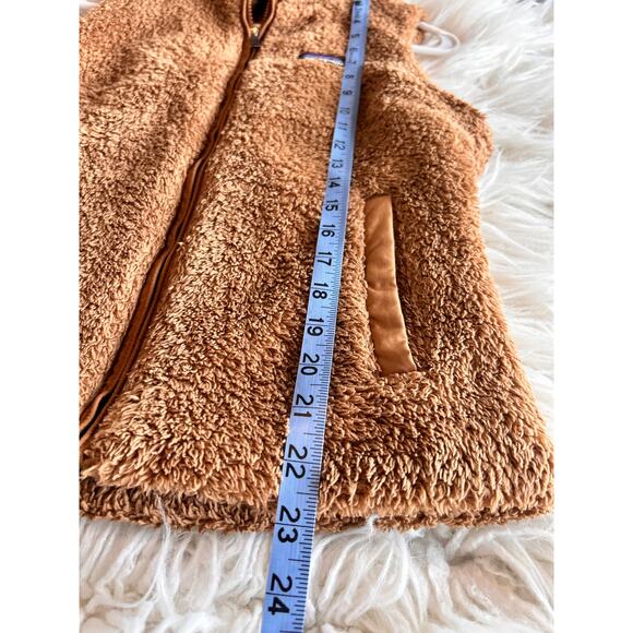 Patagonia Women's Los Gatos Fuzzy Sherpa Fleece Full Zip Vest Brown Size‎ Small - Picture 12 of 12